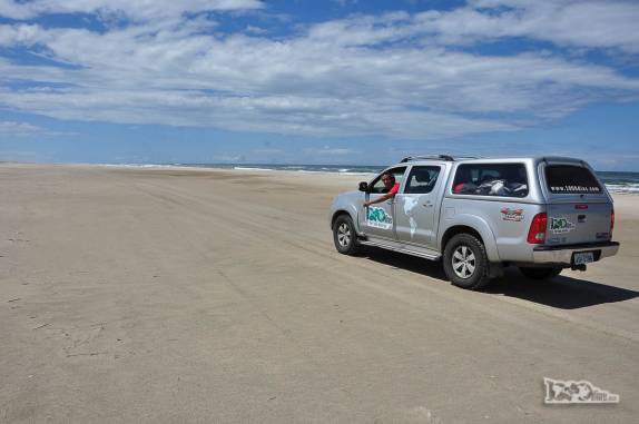 A Fiona pronta para enfrentar os mais de 200 km da Praia do Cassino, a mais longa do mundo, entre Chuí e Rio Grande, no Rio Grande do Sul